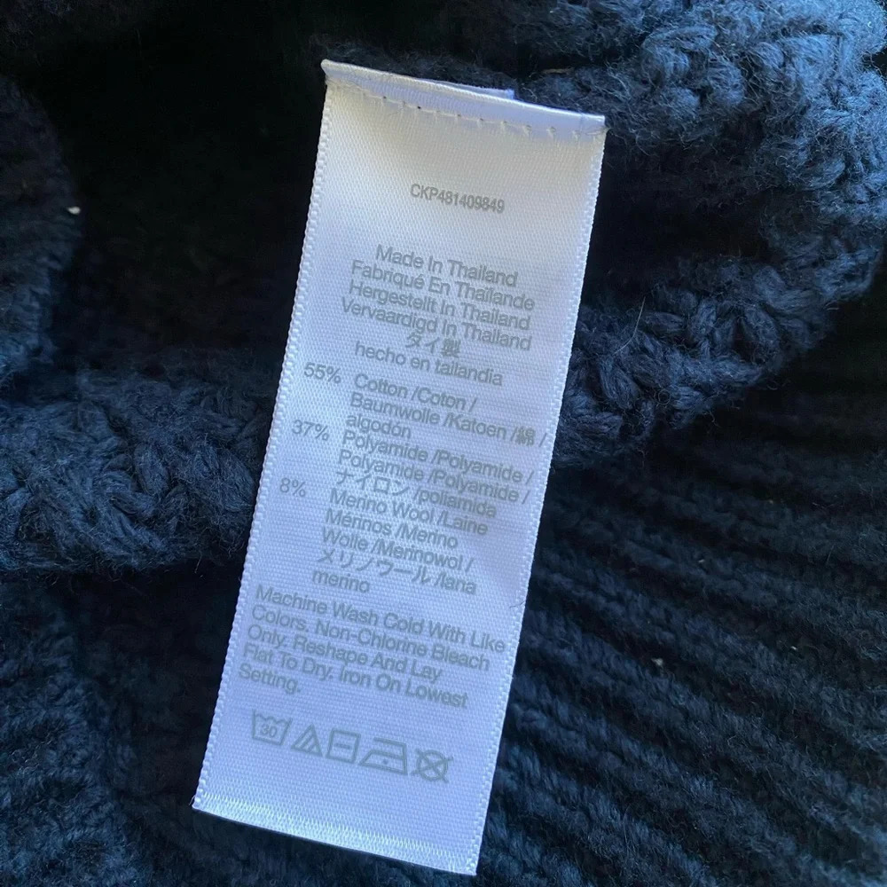 Madewell Navy Waffle-Knit Button Cardigan - Picture 6 of 9